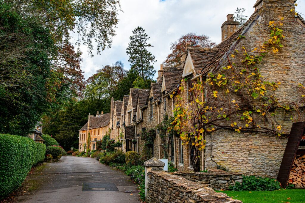 Stone cottages in Castle Combe